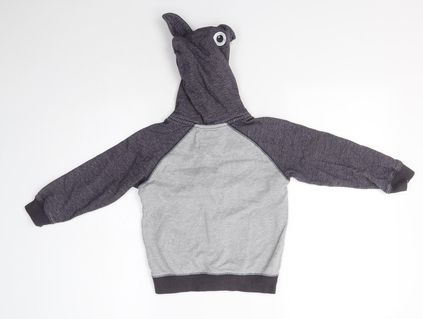 TU Boys Grey  Cotton Full Zip Hoodie Size 4-5 Years