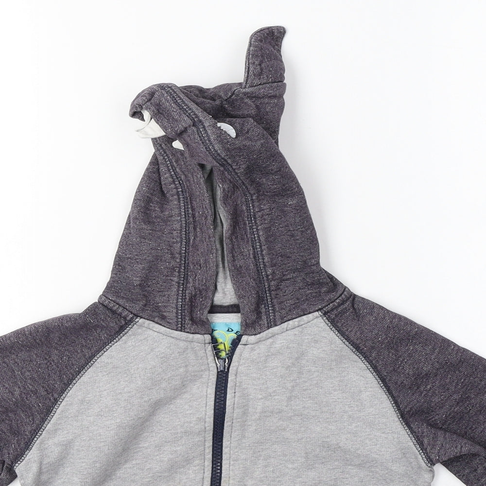 TU Boys Grey  Cotton Full Zip Hoodie Size 4-5 Years
