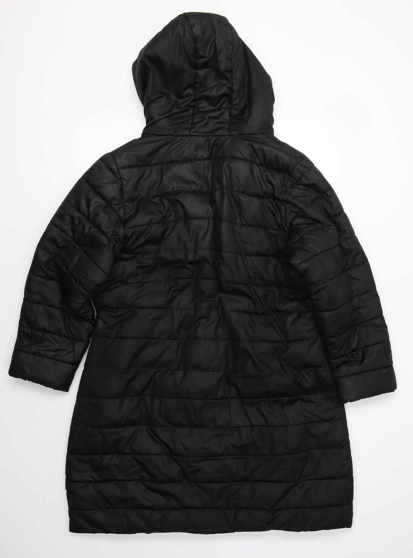 B. You Womens Black   Overcoat Coat Size 18