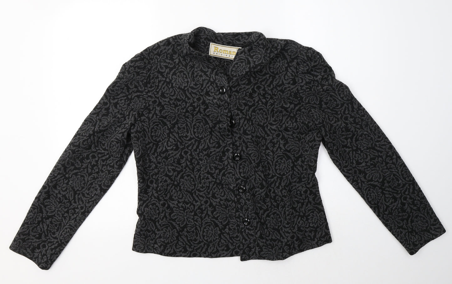 Roman Womens Grey Floral  Jacket  Size 12