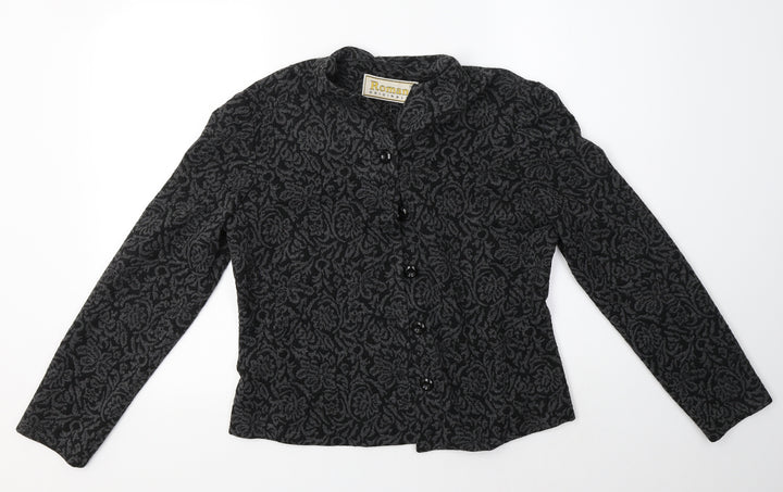 Roman Womens Grey Floral  Jacket  Size 12