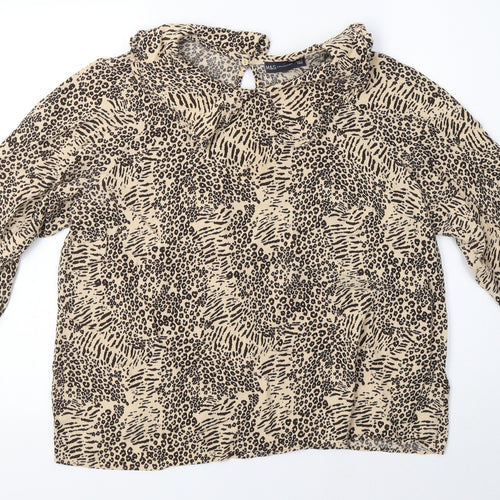 M&S Womens Brown  Viscose Basic Blouse Size 18 Collared