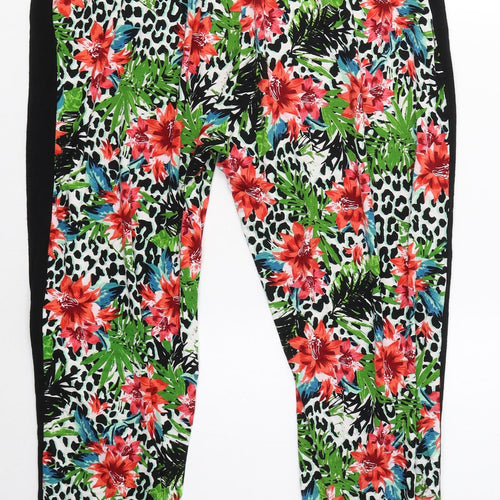 George Womens Multicoloured Floral Viscose Trousers  Size 16 L24 in Regular