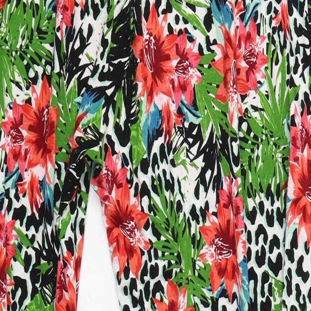 George Womens Multicoloured Floral Viscose Trousers  Size 16 L24 in Regular