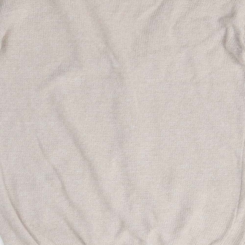 ABOUND Mens Beige Round Neck  Cotton Cardigan Jumper Size S