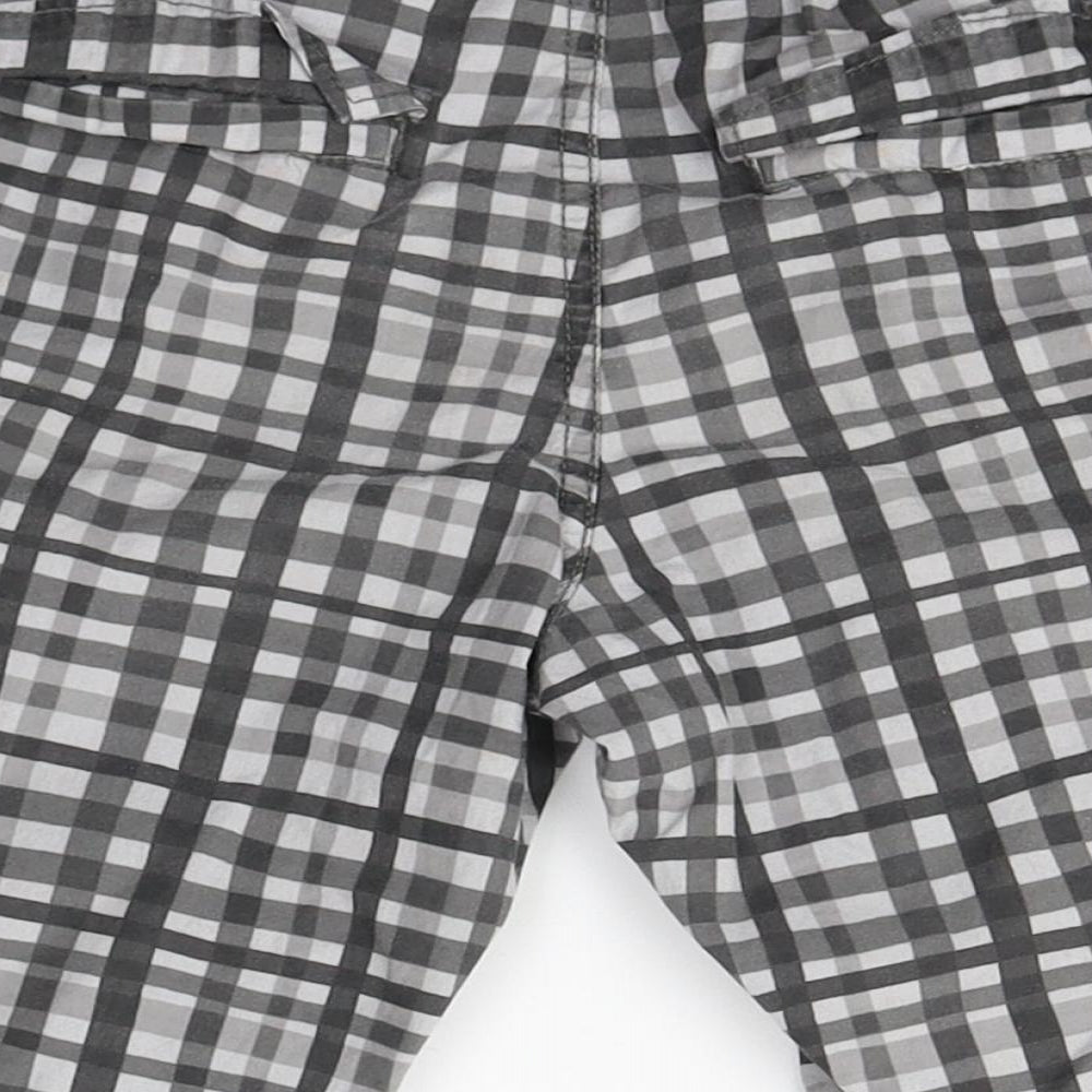 H&M Boys Grey Check 100% Cotton Sweat Shorts Size 7-8 Years  Regular