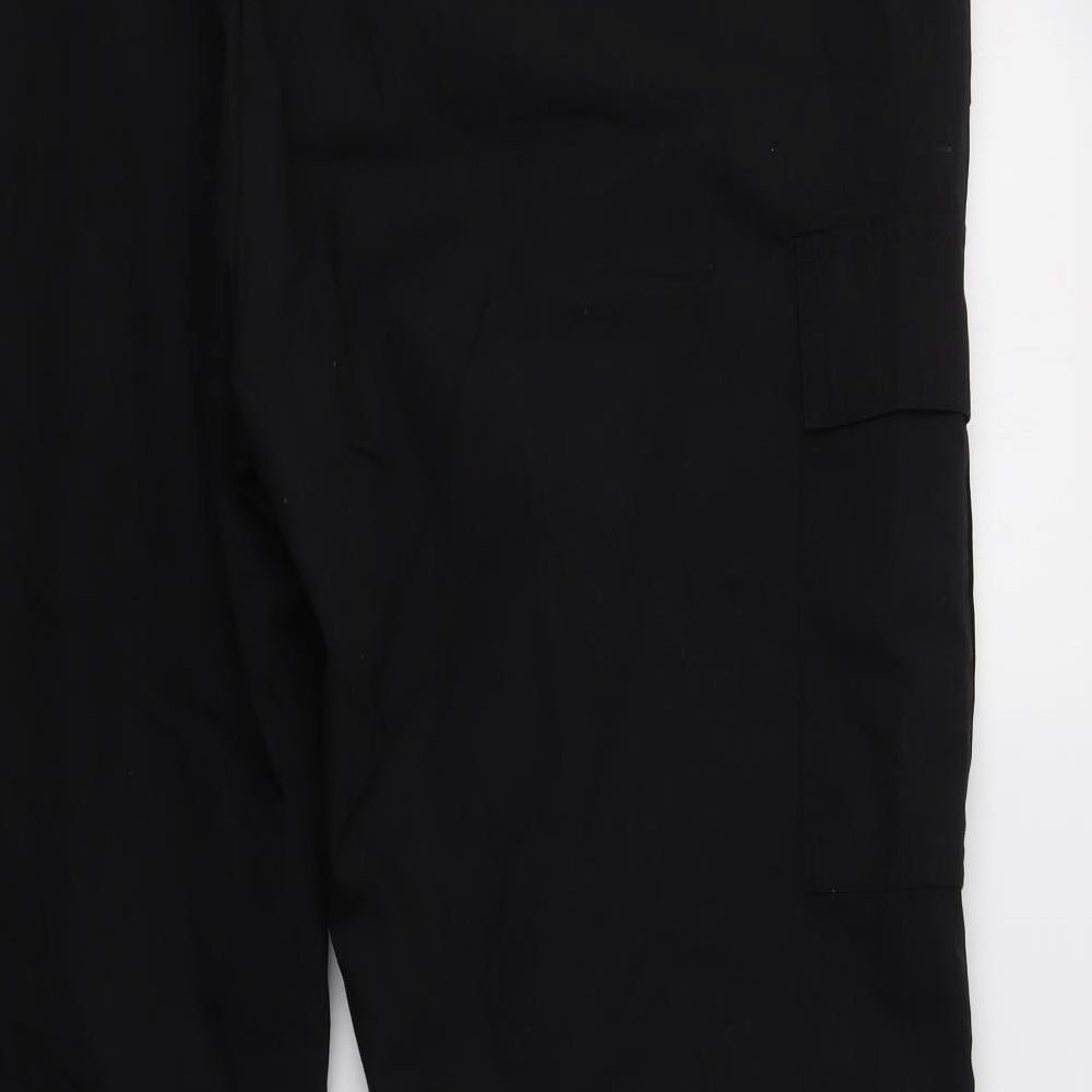 Cotton Traders Mens Black  Polyester Cargo Trousers Size 48 L32 in Regular