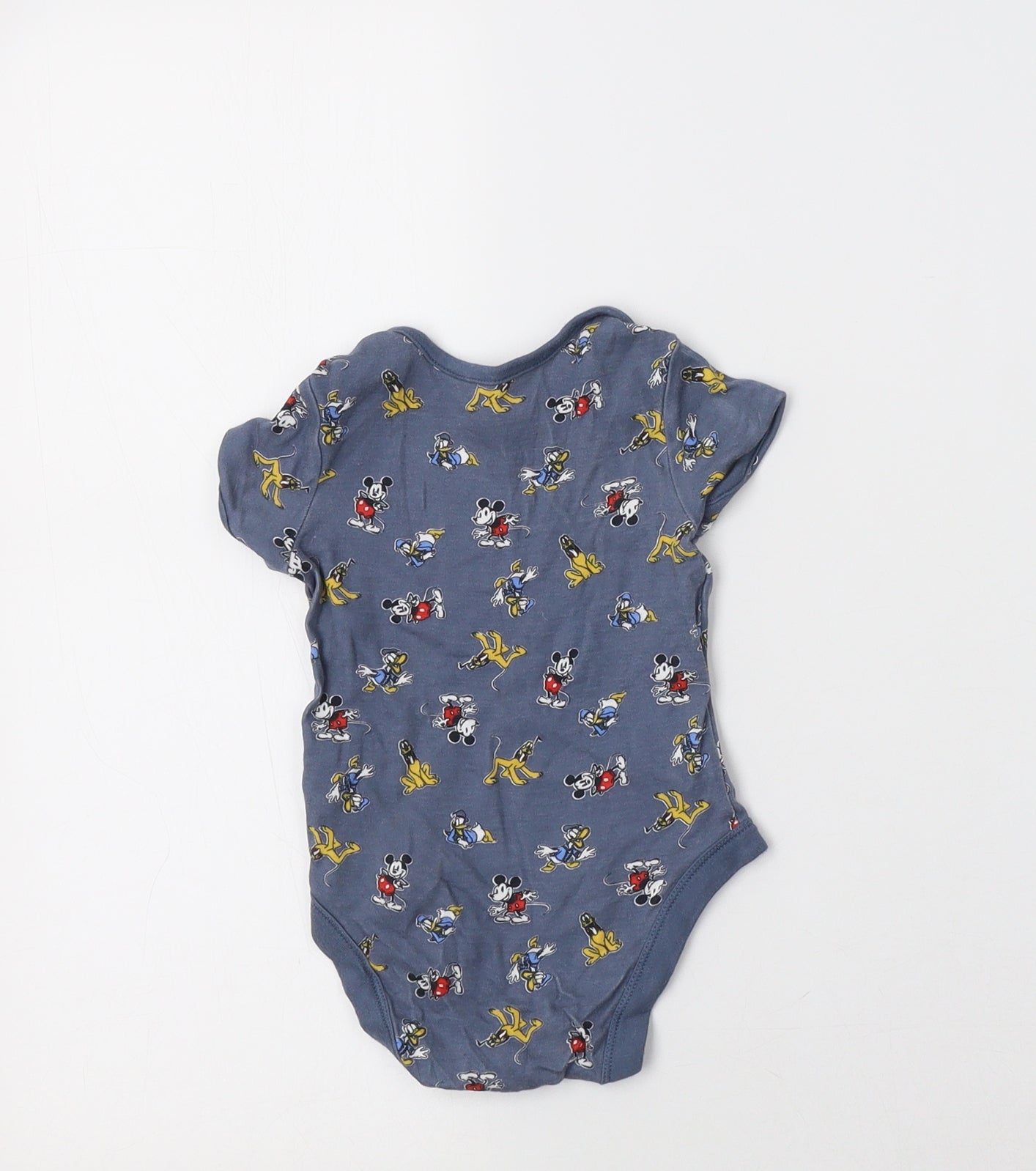 George Baby Blue Geometric Cotton Romper One-Piece Size 6-9 Months   - Mickey And Friends