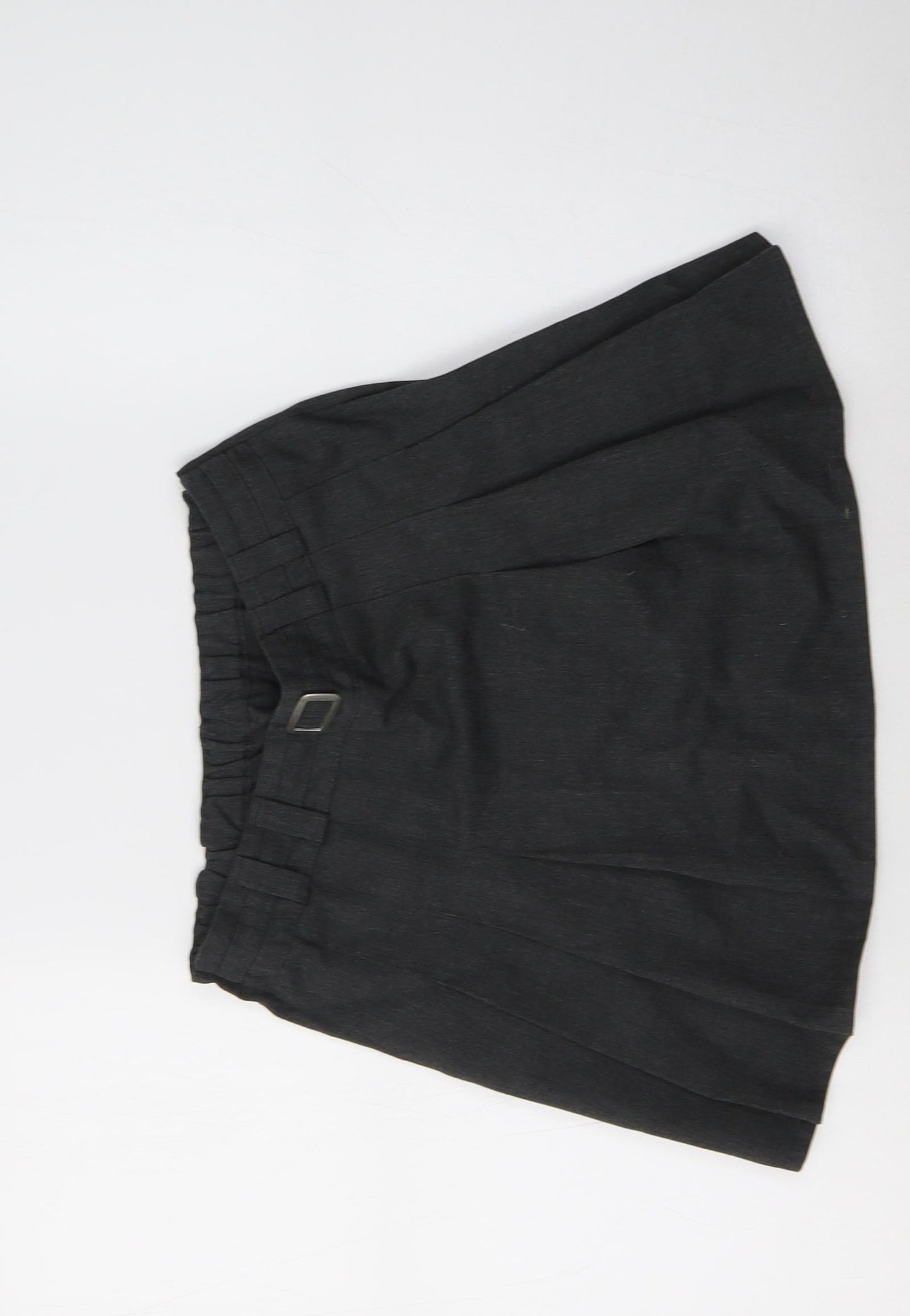 M&S Girls Grey  Polyester Pleated Skirt Size 10 Years  Regular  - School Wear