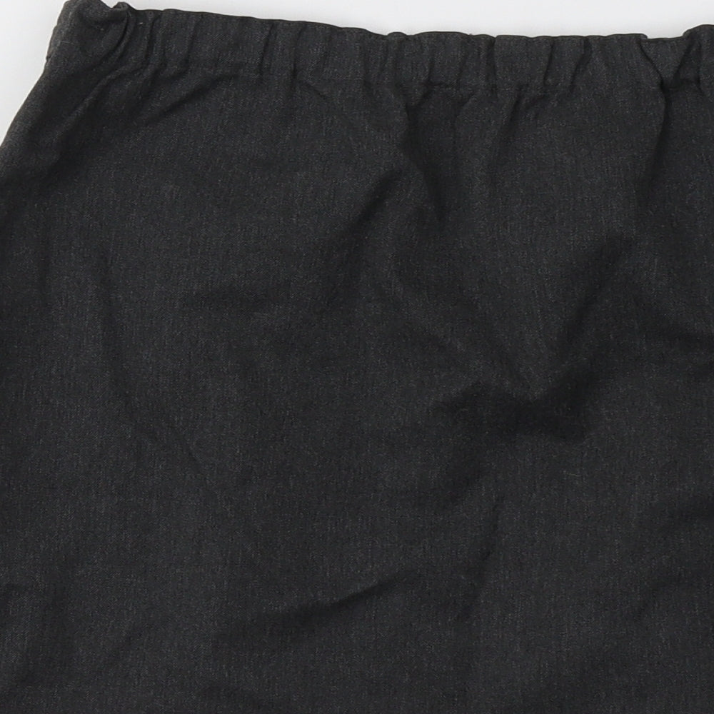 M&S Girls Grey  Polyester Pleated Skirt Size 10 Years  Regular  - School Wear