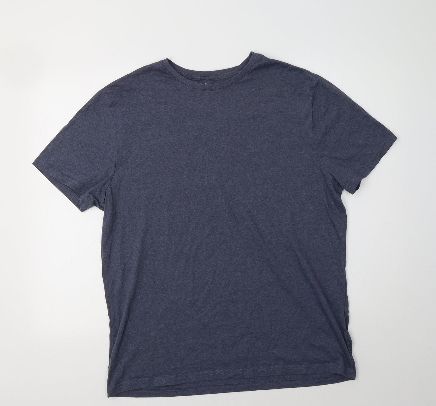 George Mens Blue  Cotton  T-Shirt Size L Crew Neck