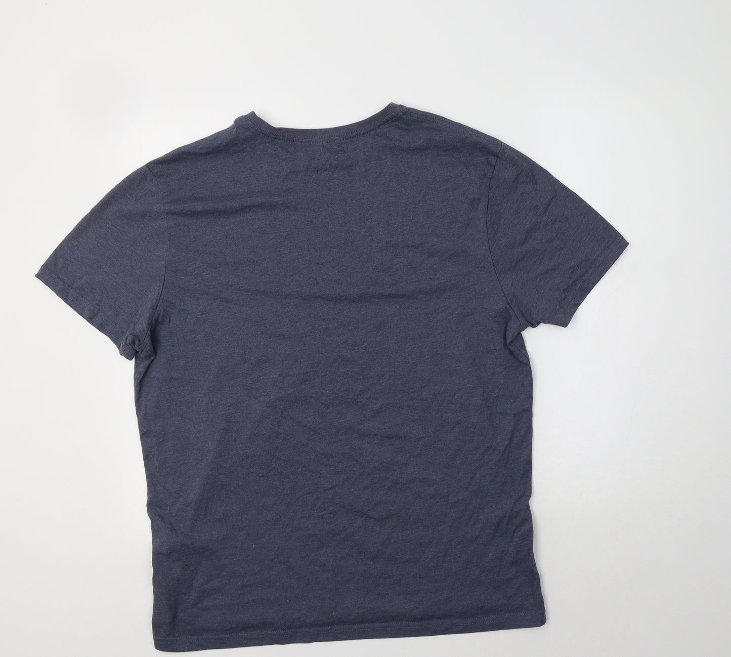 George Mens Blue  Cotton  T-Shirt Size L Crew Neck