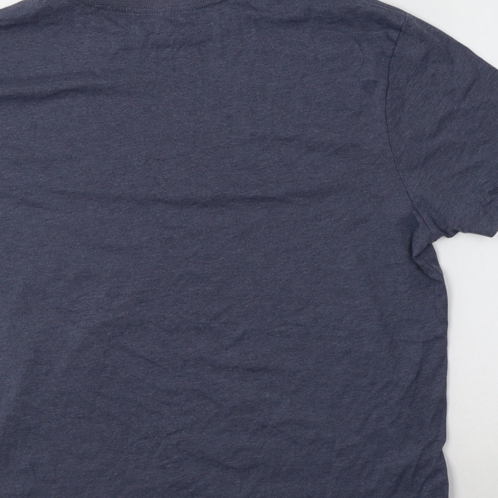 George Mens Blue  Cotton  T-Shirt Size L Crew Neck