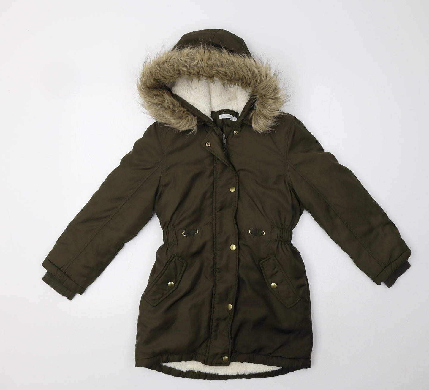 Blue Zoo Girls Green   Parka Jacket Size 9-10 Years