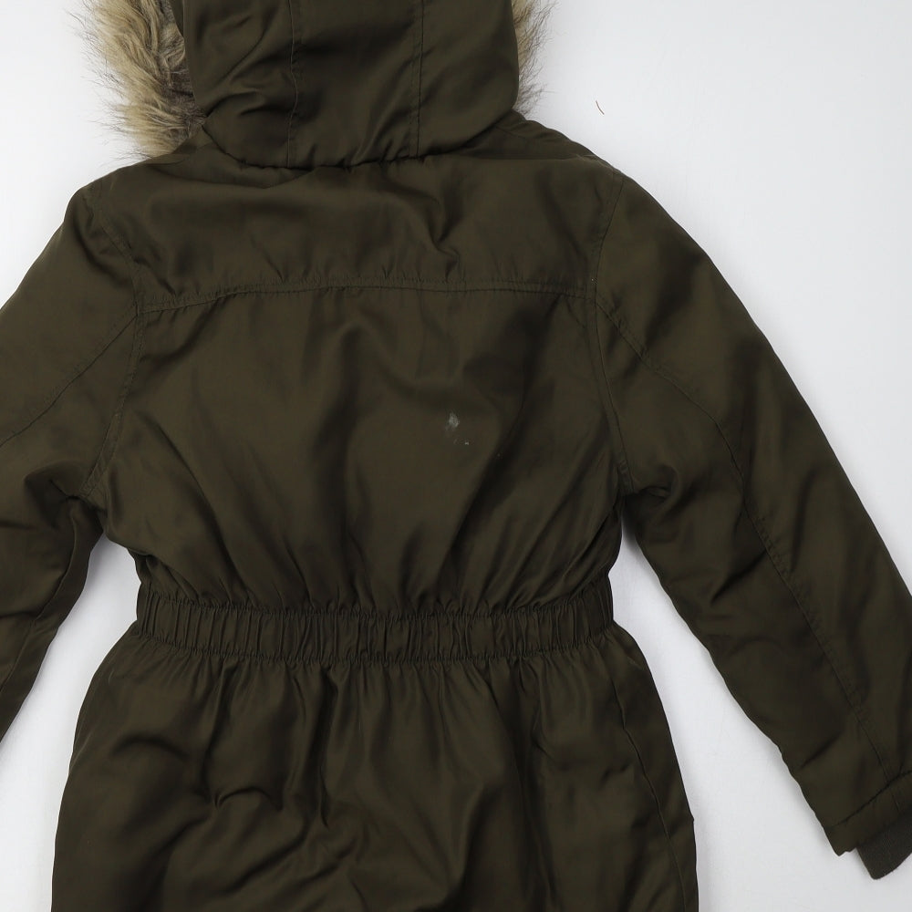 Blue Zoo Girls Green   Parka Jacket Size 9-10 Years
