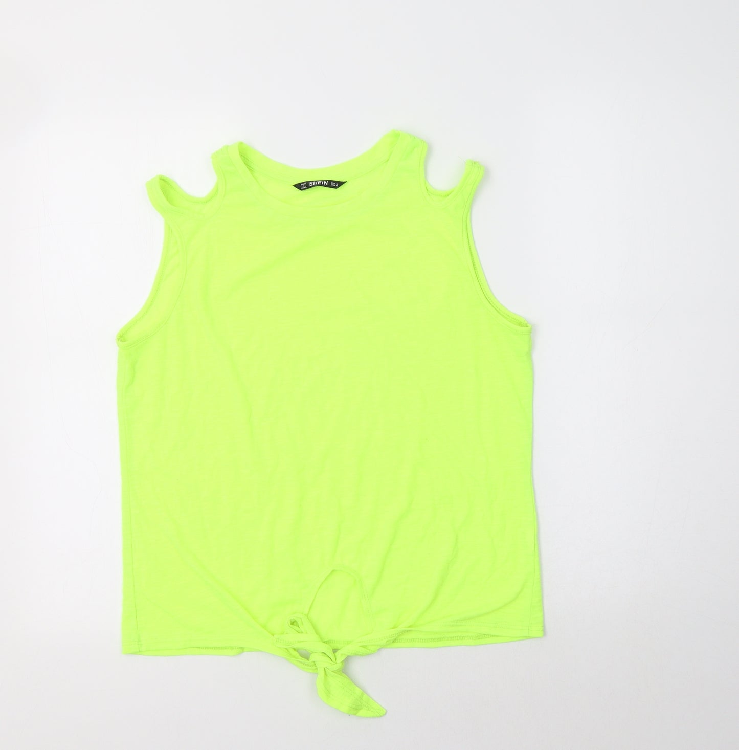 SheIn Womens Green  Polyester Basic T-Shirt Size M Crew Neck