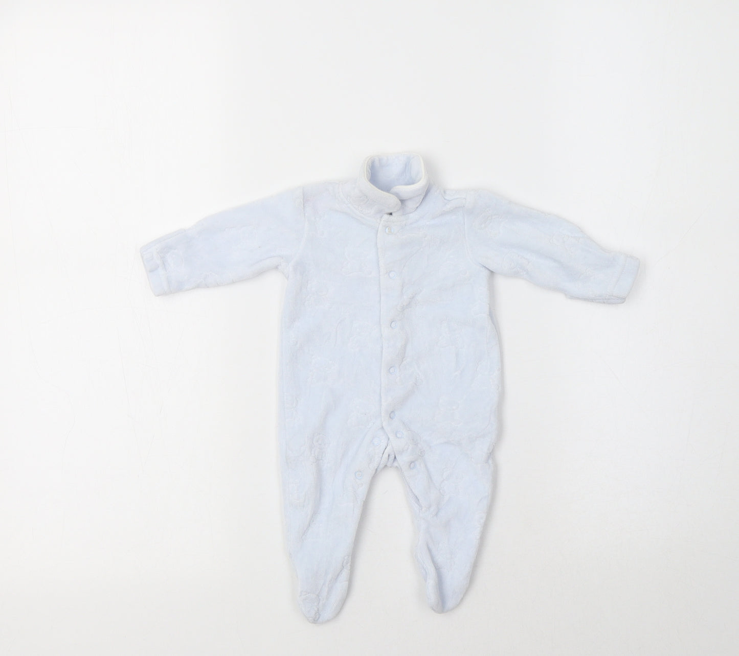 Nutmeg Baby Blue  Cotton Babygrow One-Piece Size 0-3 Months