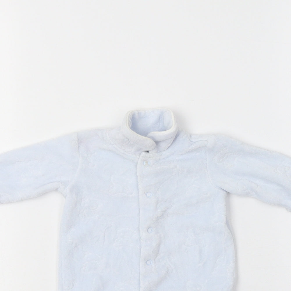 Nutmeg Baby Blue  Cotton Babygrow One-Piece Size 0-3 Months