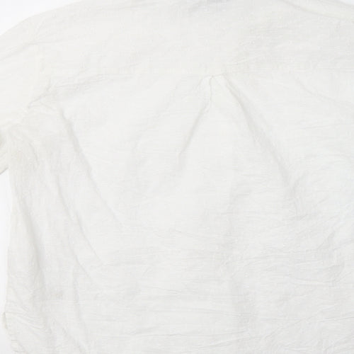 Primark Womens White  Cotton Basic Button-Up Size 16 Collared