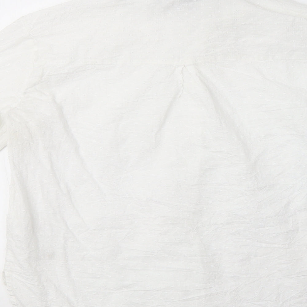 Primark Womens White  Cotton Basic Button-Up Size 16 Collared