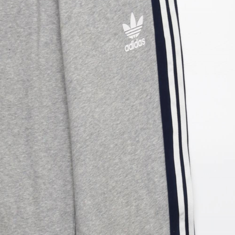 adidas Boys Grey  Cotton Jogger Trousers Size 14-15 Years  Regular