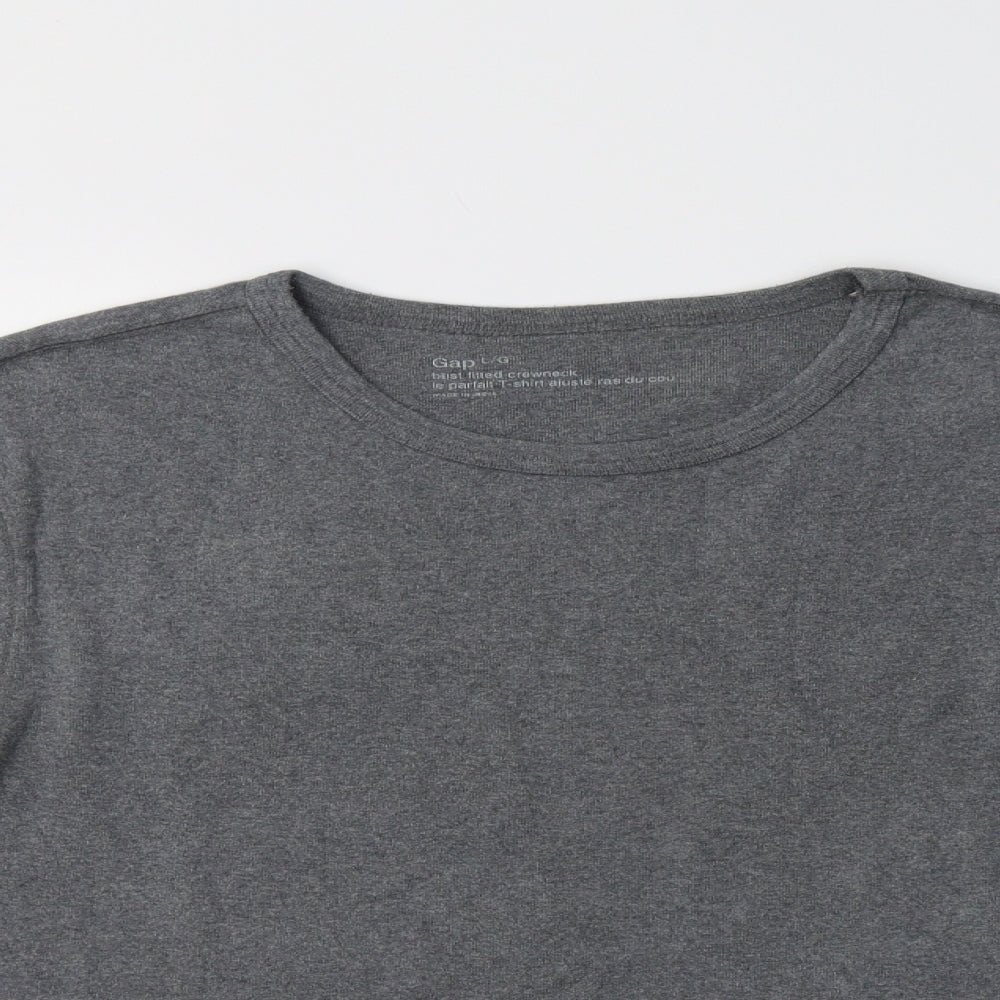 Gap Mens Grey  Cotton  T-Shirt Size L Crew Neck