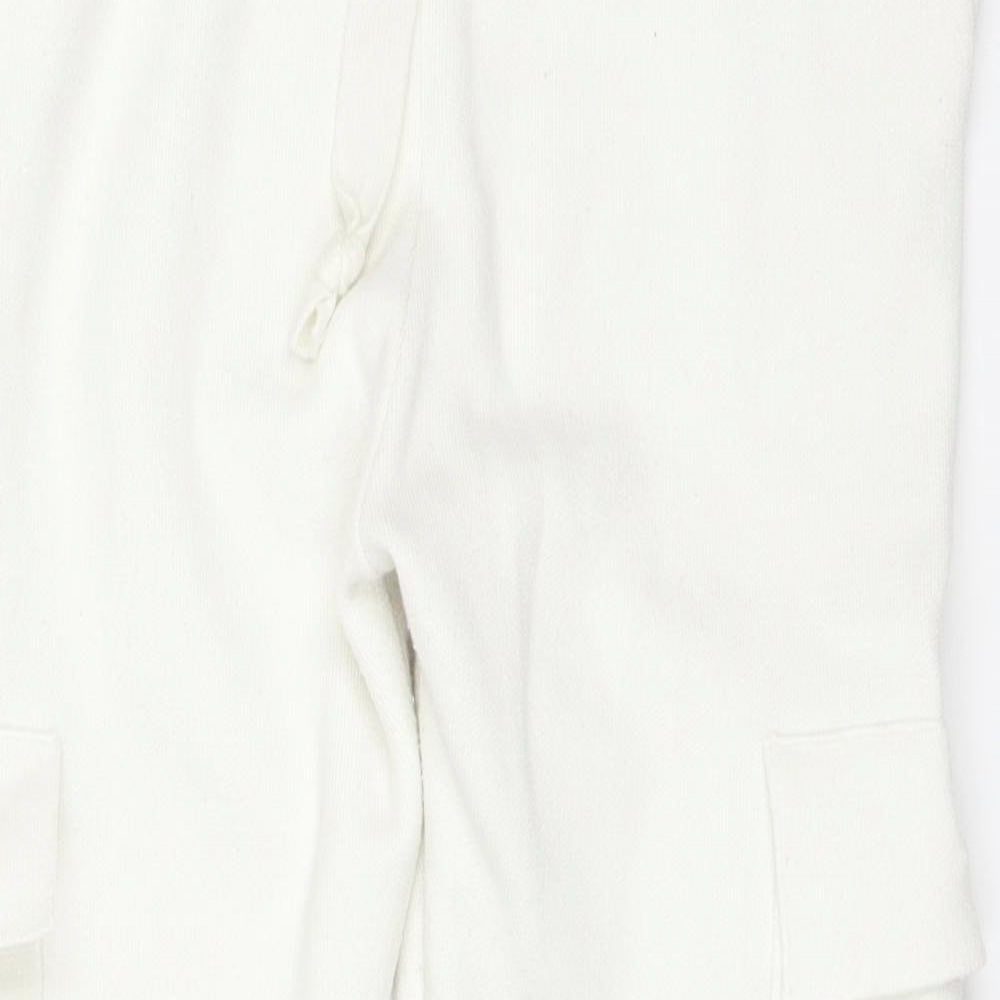Zara Womens White  Viscose Cargo Trousers Size S L24 in Regular