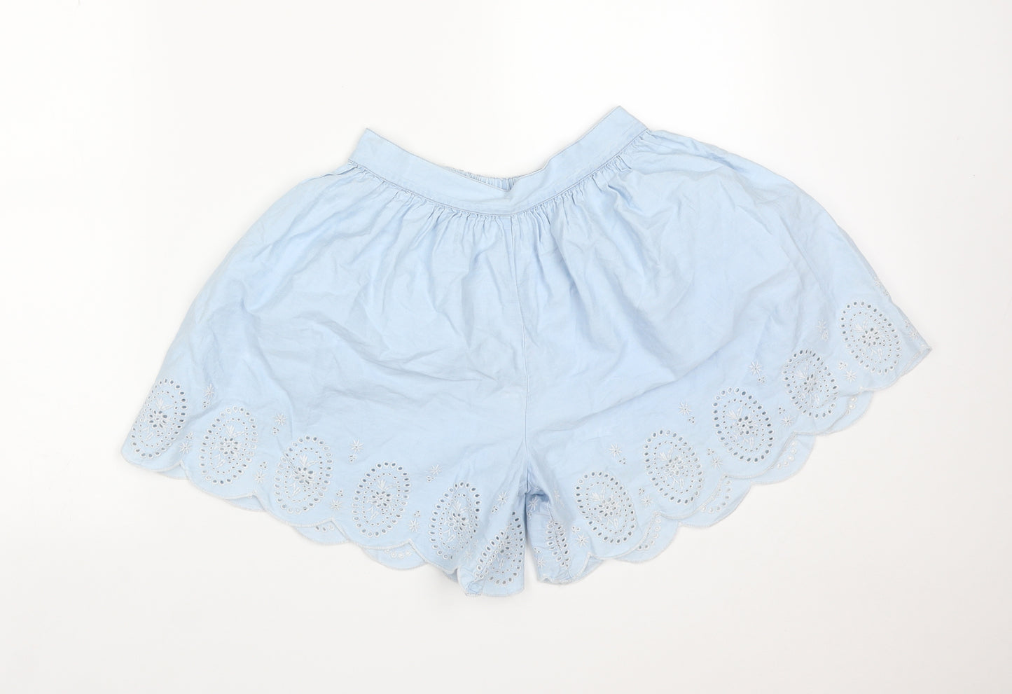 F&F Girls Blue Floral Cotton Paperbag Shorts Size 12-13 Years  Regular