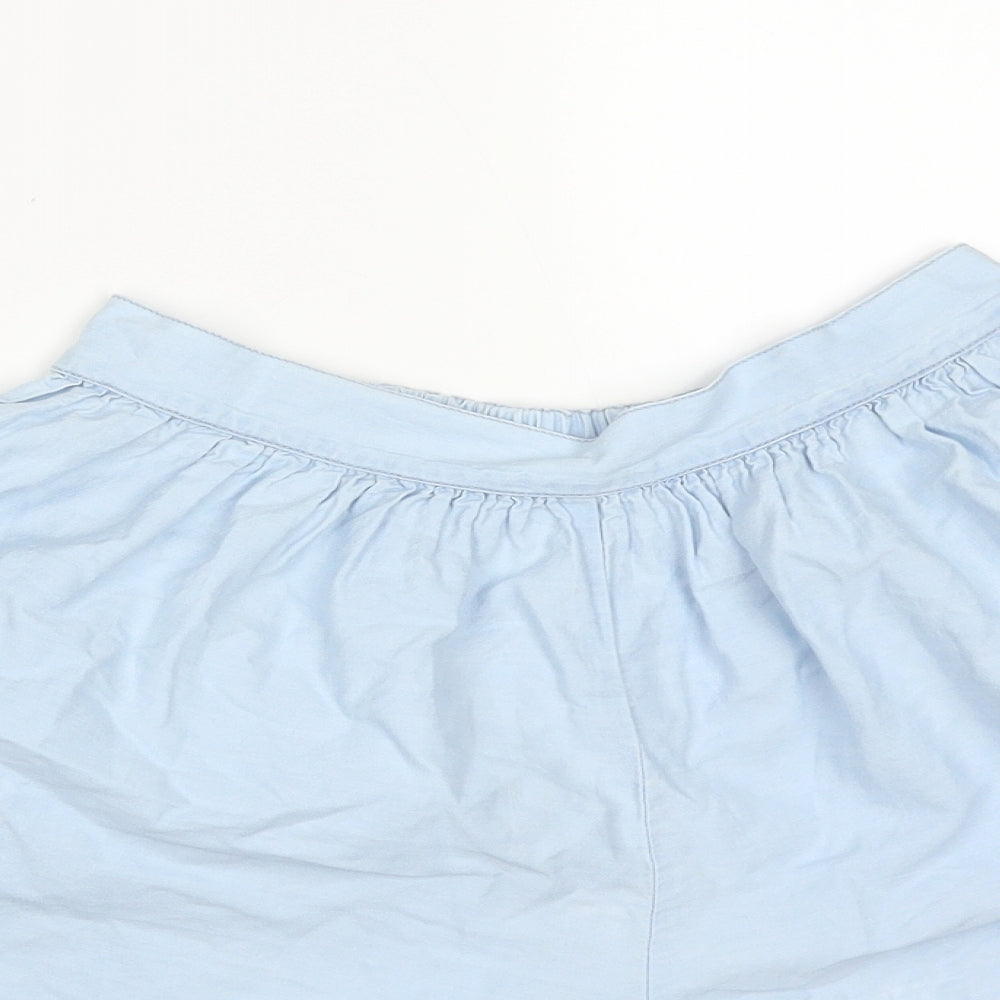 F&F Girls Blue Floral Cotton Paperbag Shorts Size 12-13 Years  Regular