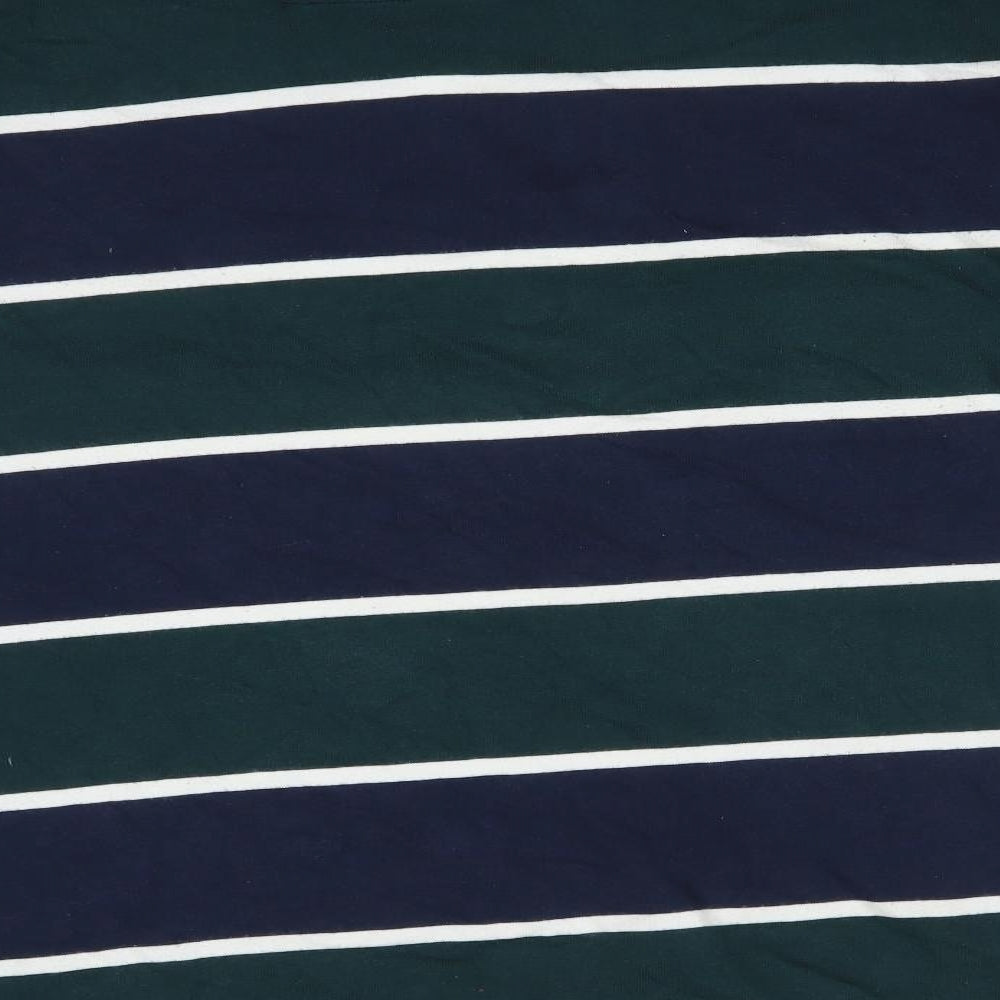 F&F Mens Multicoloured Striped Cotton  Polo Size 3XL Collared