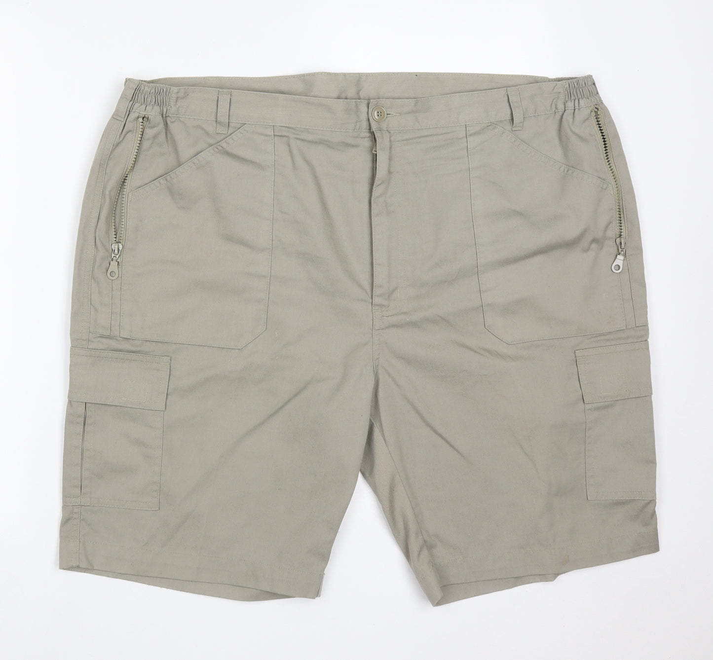 Preworn Mens Green  Cotton Cargo Shorts Size 44 L9 in Regular