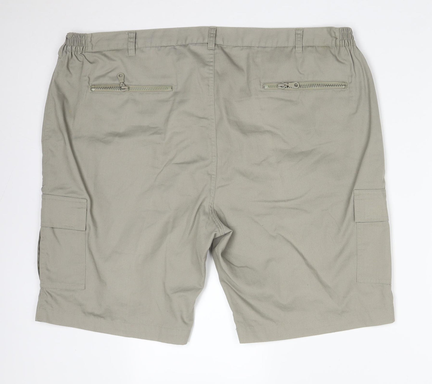 Preworn Mens Green  Cotton Cargo Shorts Size 44 L9 in Regular