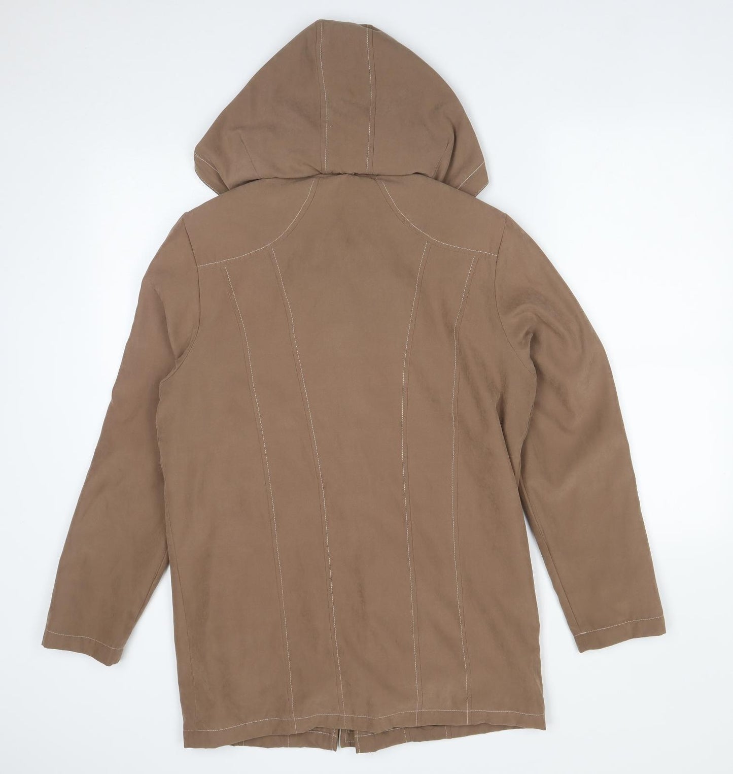 ELIZA GRAY Womens Brown   Overcoat Coat Size 10