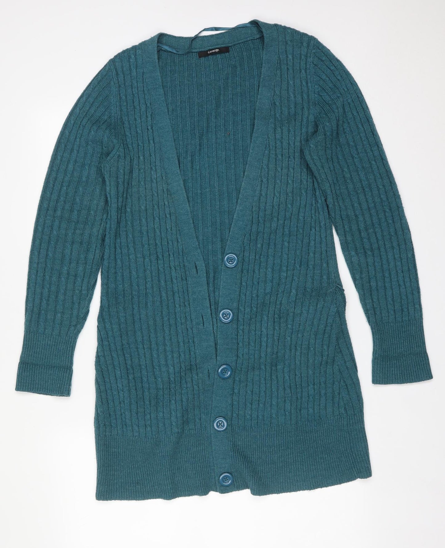 George Womens Multicoloured  Striped Acrylic Cardigan Jumper Size 16