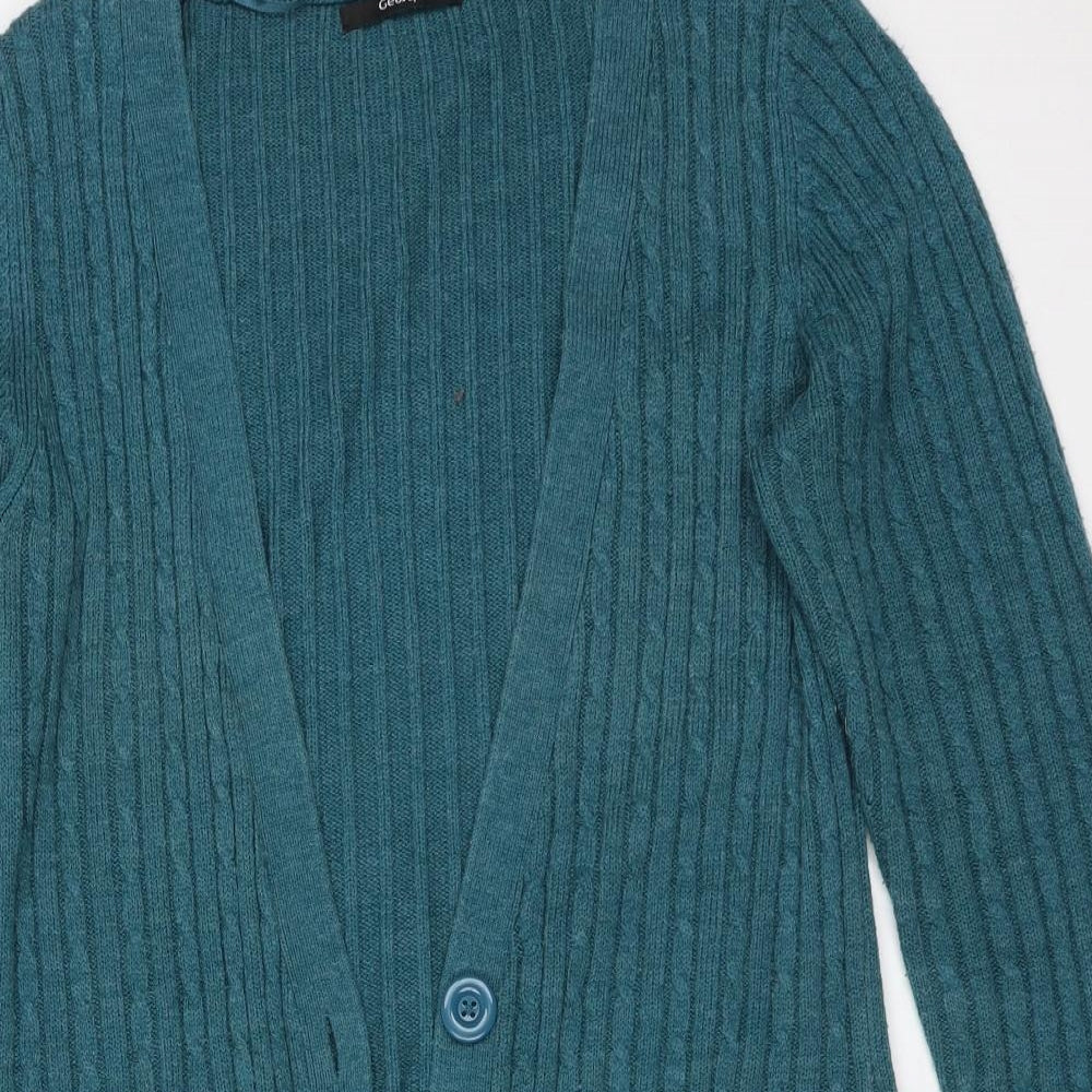 George Womens Multicoloured  Striped Acrylic Cardigan Jumper Size 16