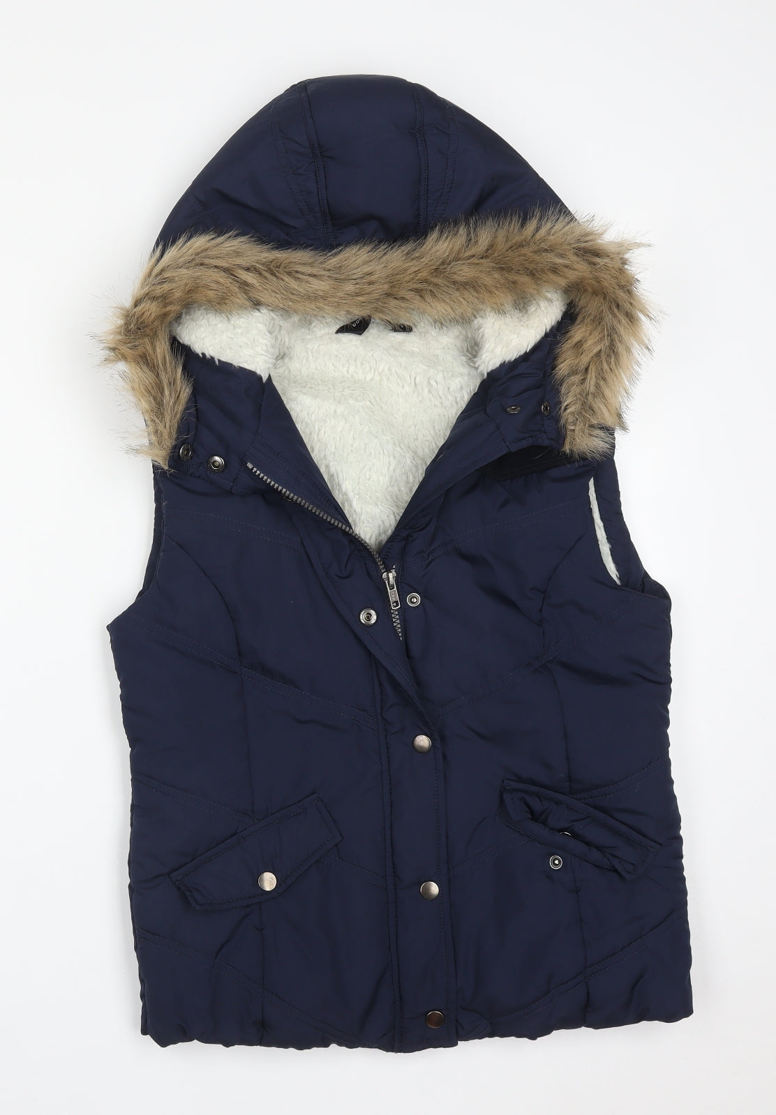 Dorothy Perkins Womens Blue   Gilet Coat Size 8