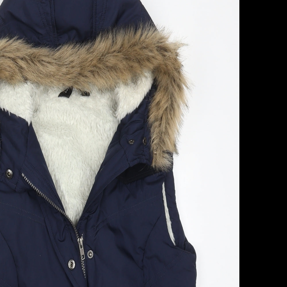 Dorothy Perkins Womens Blue   Gilet Coat Size 8