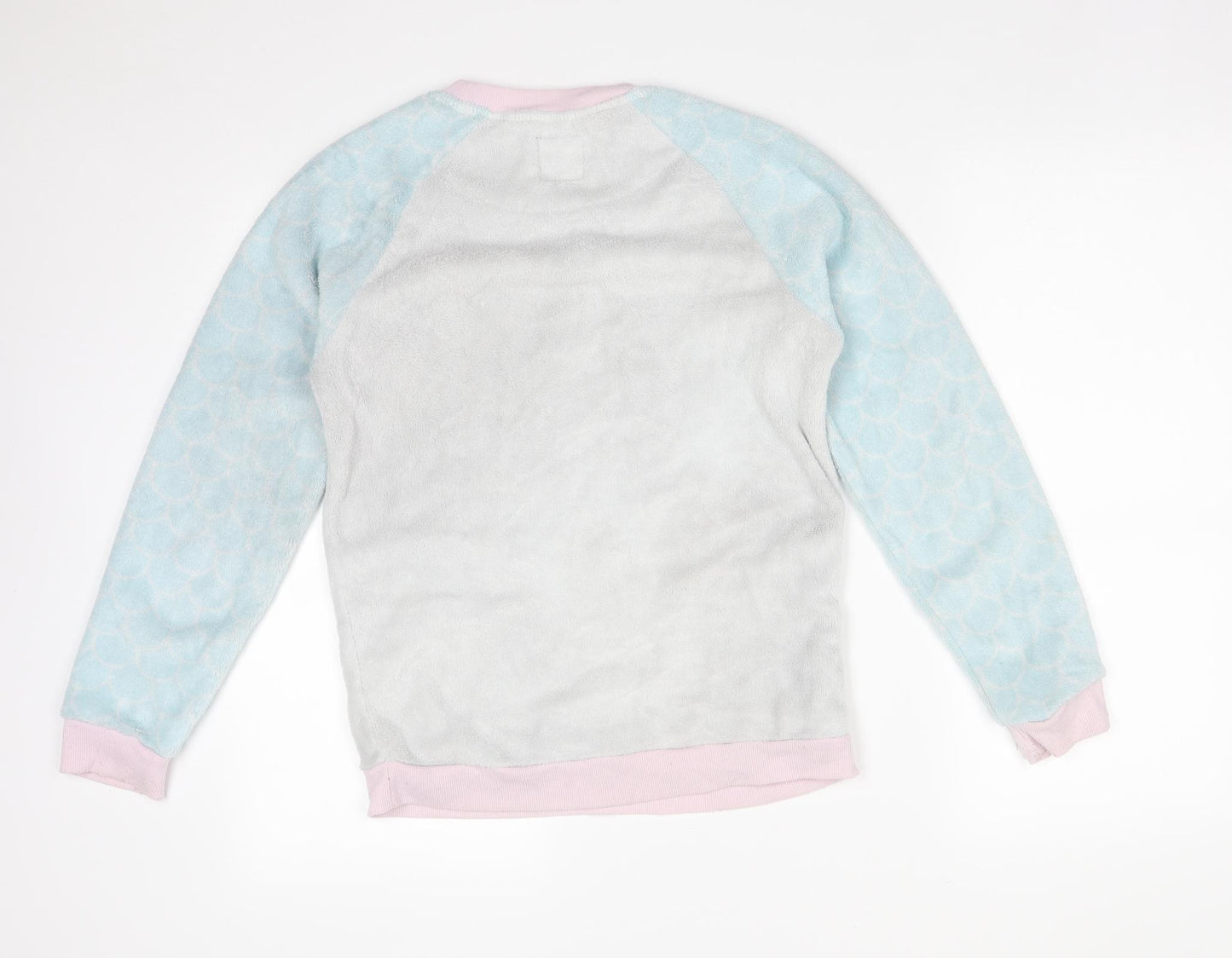 Primark Womens Multicoloured Geometric Polyester  Pyjama Top Size XS   - DISNEY MERMAID HAIR