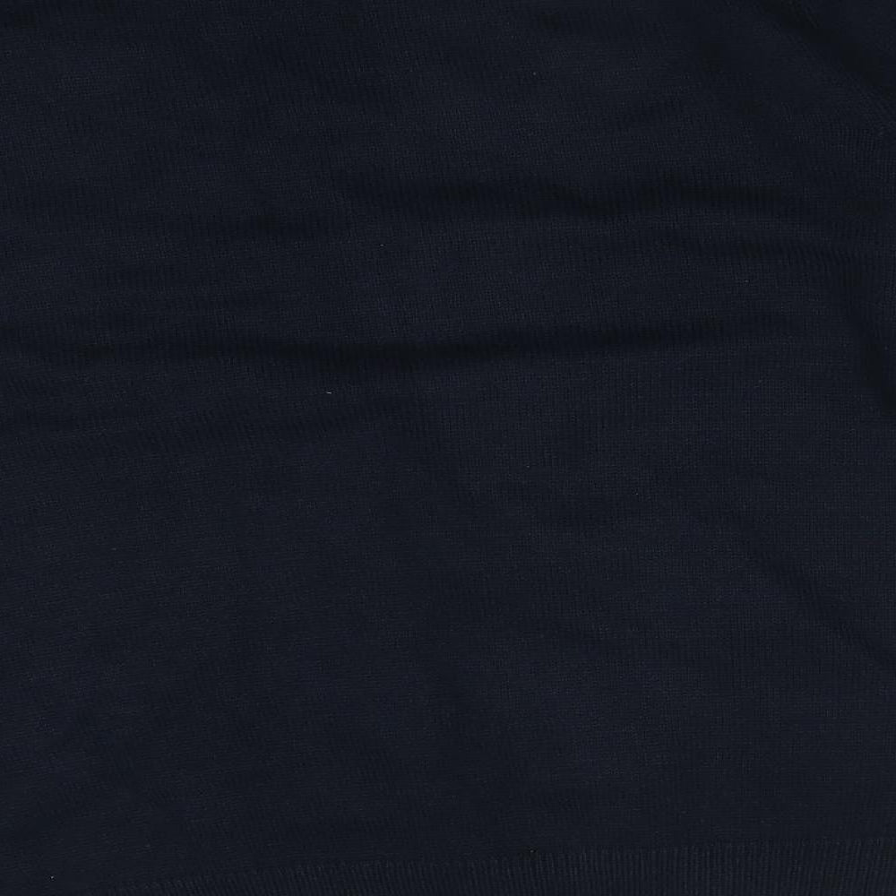 George Mens Blue  Acrylic Pullover Sweatshirt Size L   - CHRISTMAS TREE