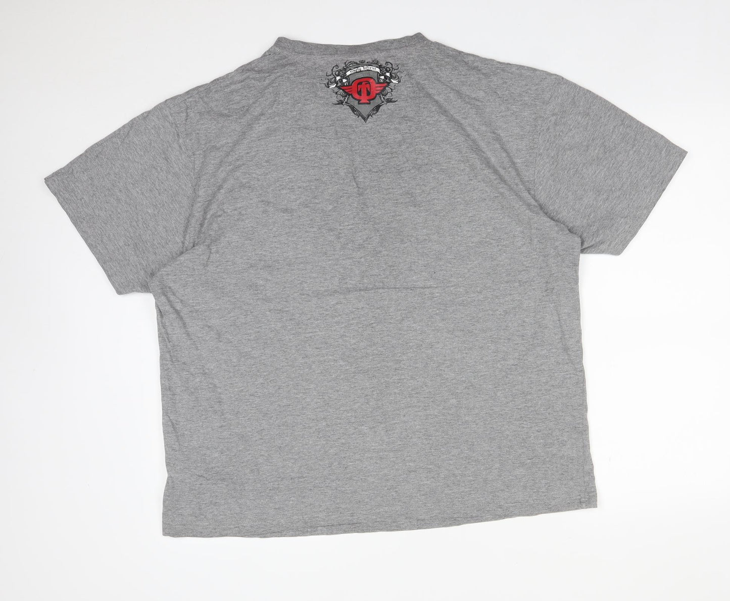 Tapout Mens Grey  Cotton  T-Shirt Size 2XL Crew Neck  - SIMPLY BELIEVE TAPOUT