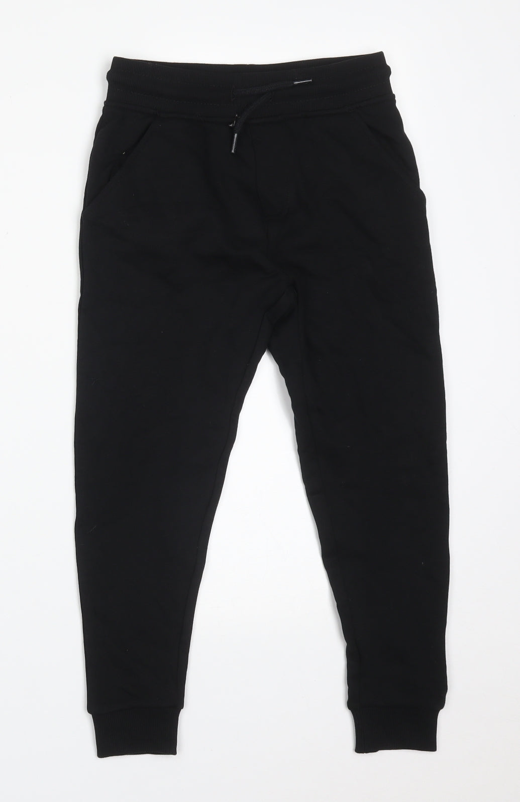 George Boys Black  Cotton Jogger Trousers Size 6-7 Years  Regular