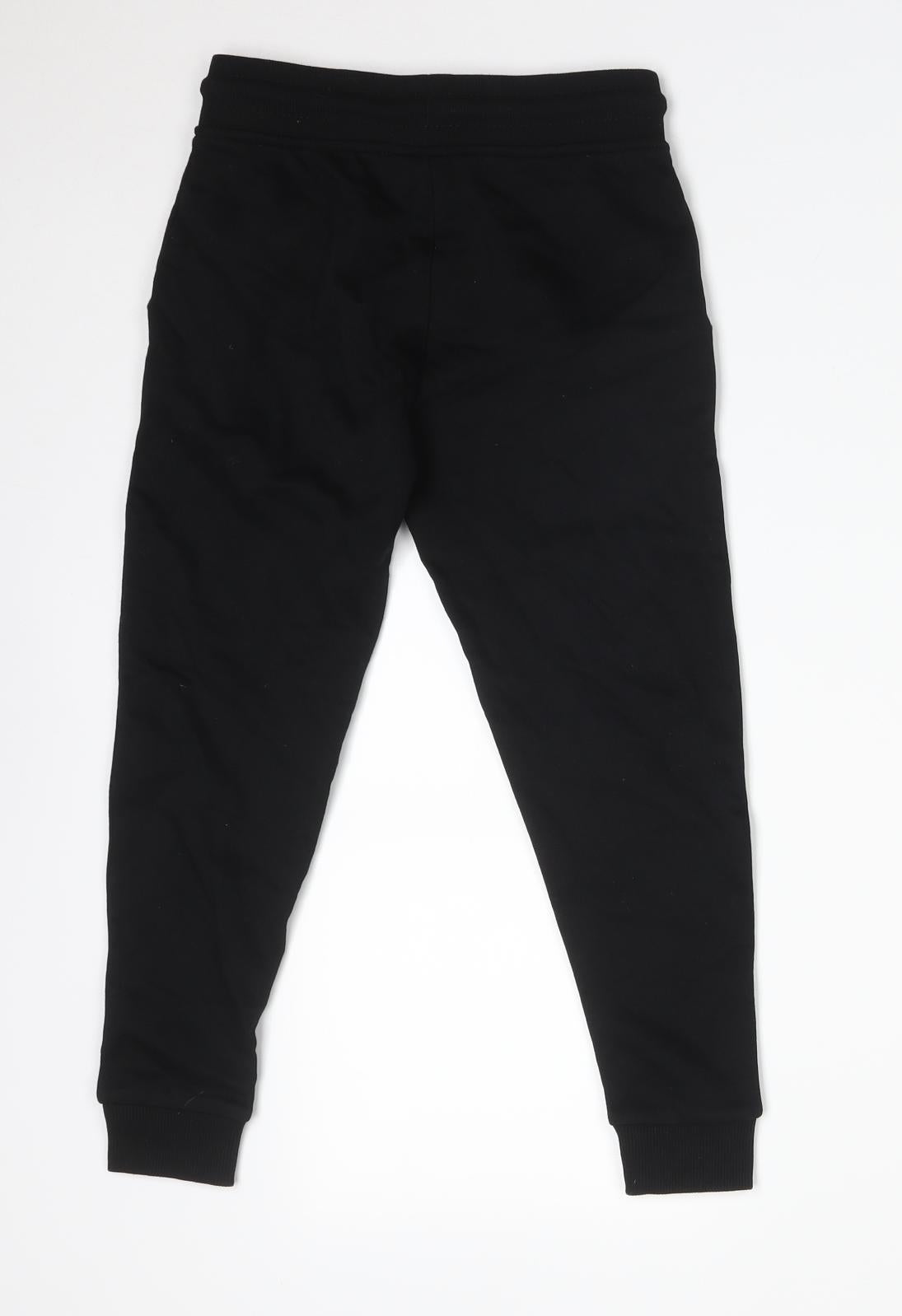 George Boys Black  Cotton Jogger Trousers Size 6-7 Years  Regular