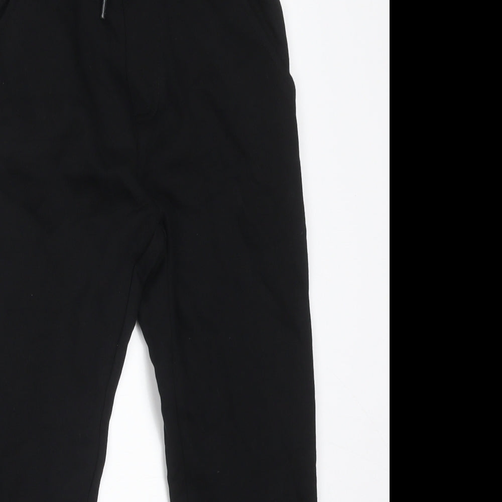George Boys Black  Cotton Jogger Trousers Size 6-7 Years  Regular
