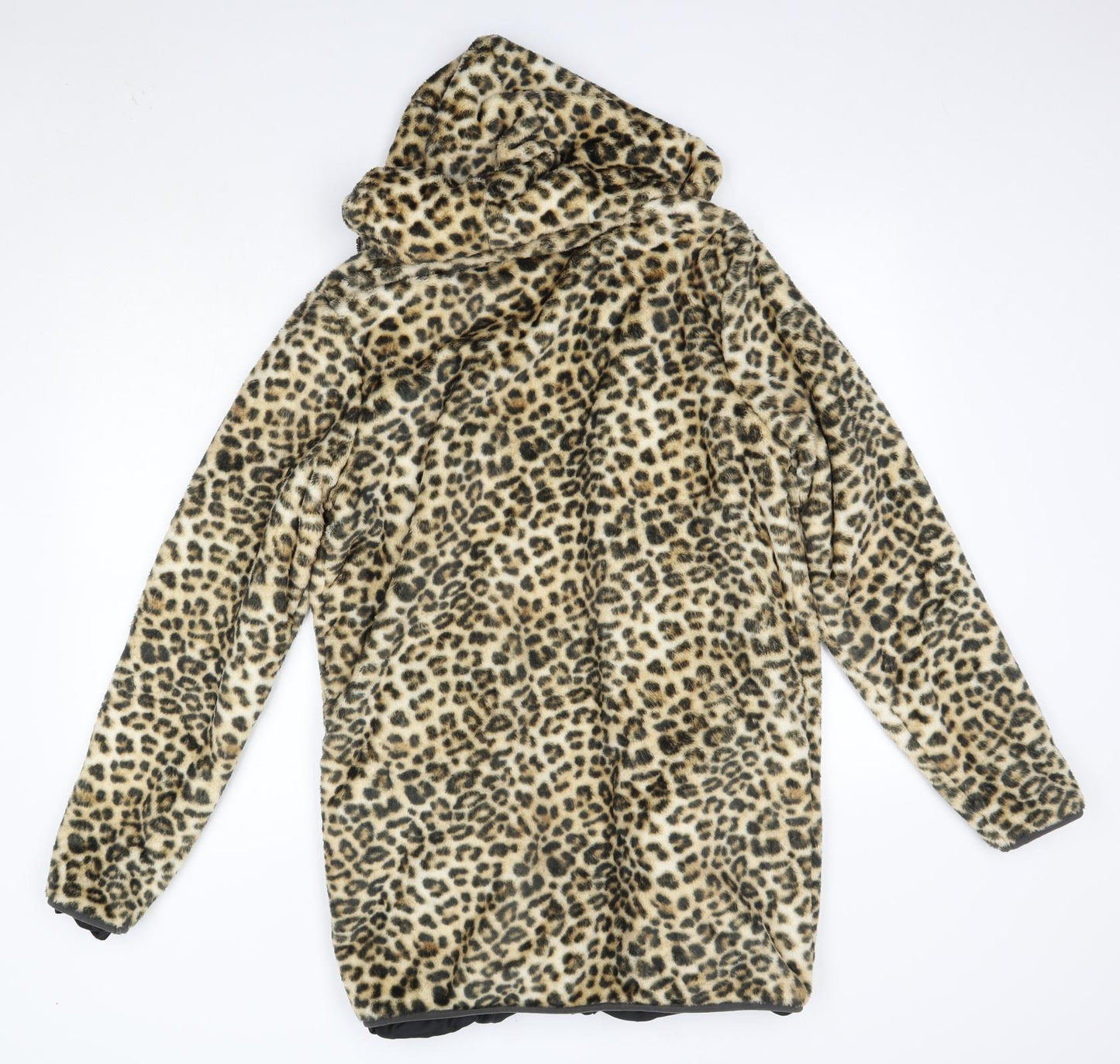 Volcom Womens Multicoloured Animal Print  Overcoat Coat Size L   - Long