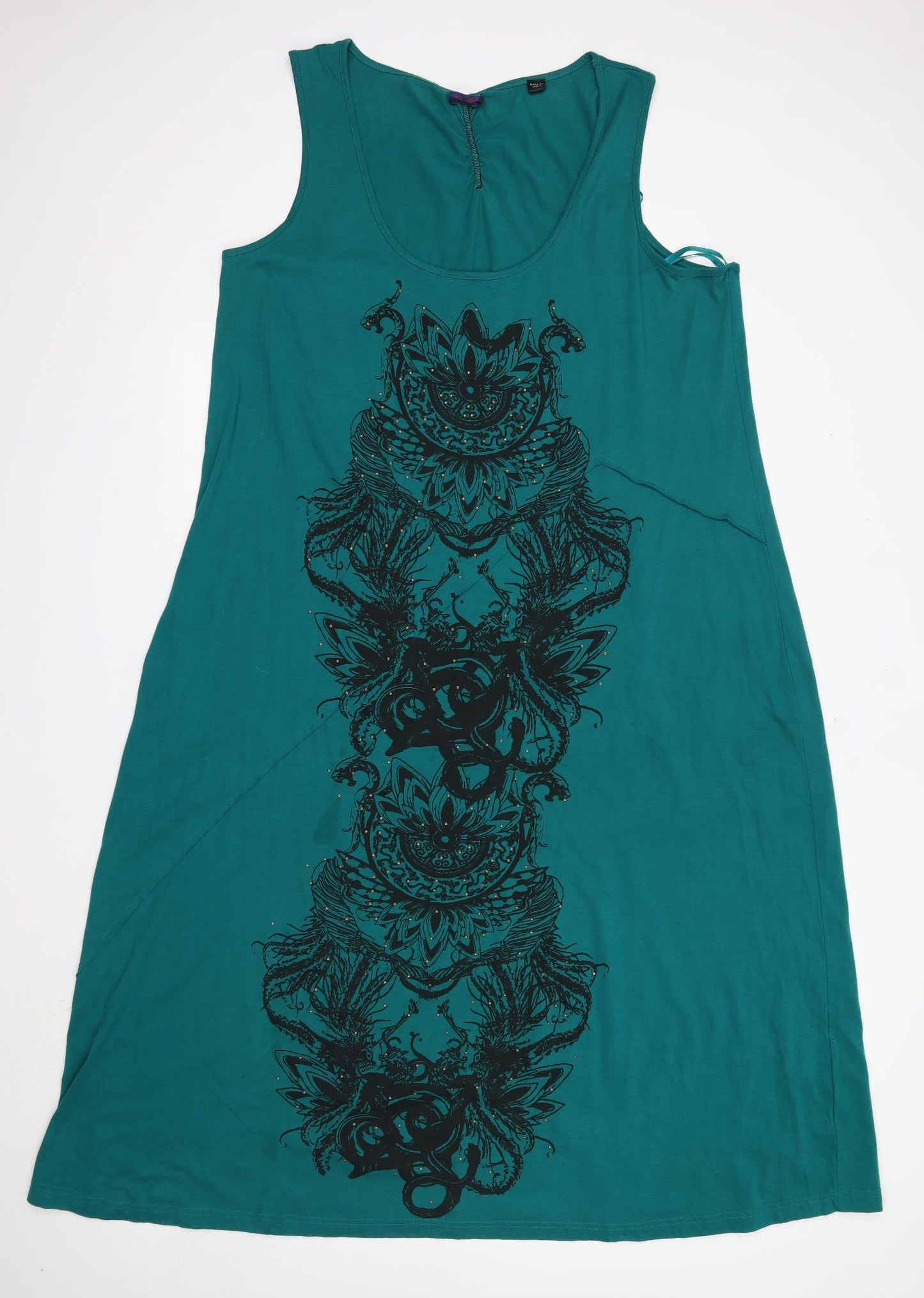 Joe Browns Womens Green  Cotton A-Line  Size XL  Round Neck