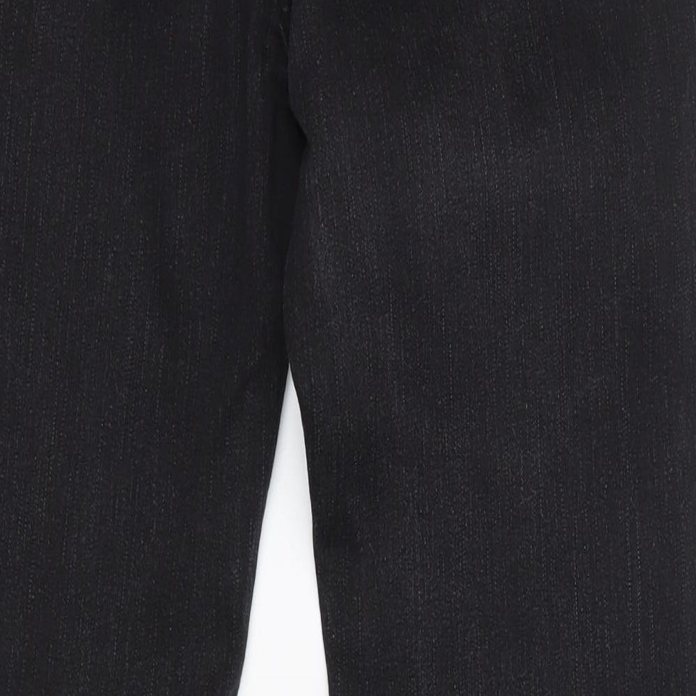TU Womens Black  Cotton Straight Jeans Size 12 L29 in Regular
