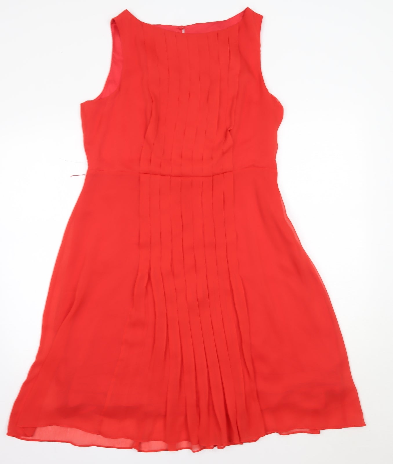 Monsoon Womens Red  Polyester A-Line  Size 16  Round Neck