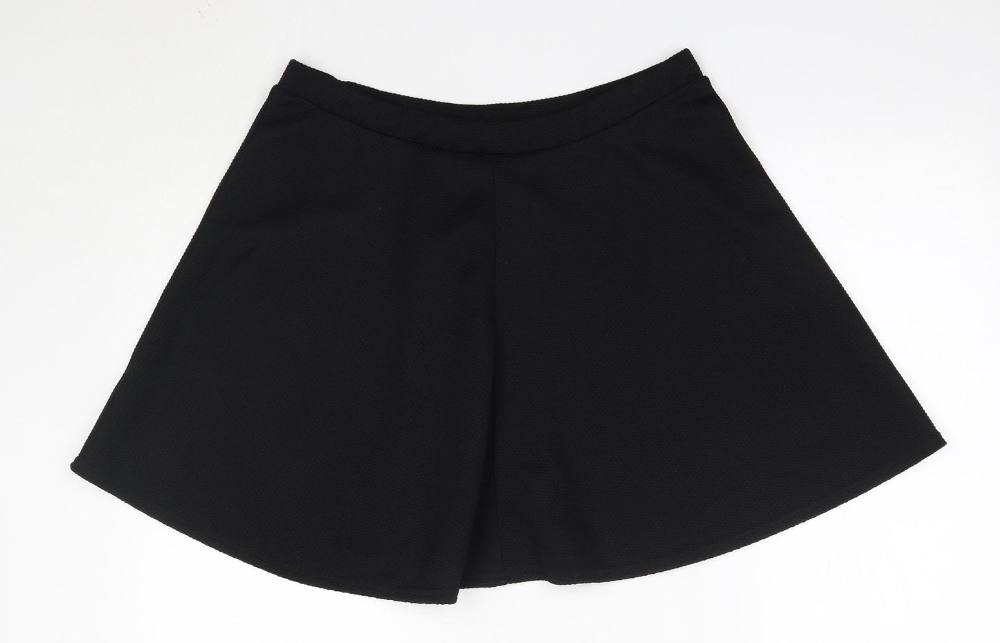 New Look Womens Black  Polyester A-Line Skirt Size 16