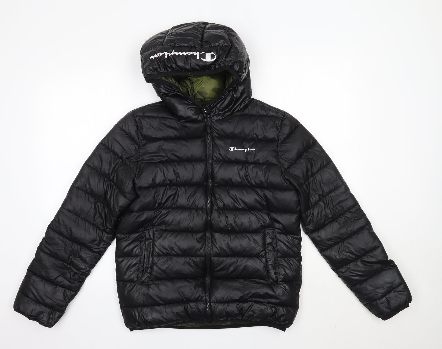Champion  Boys Black   Overcoat Coat Size 13-14 Years