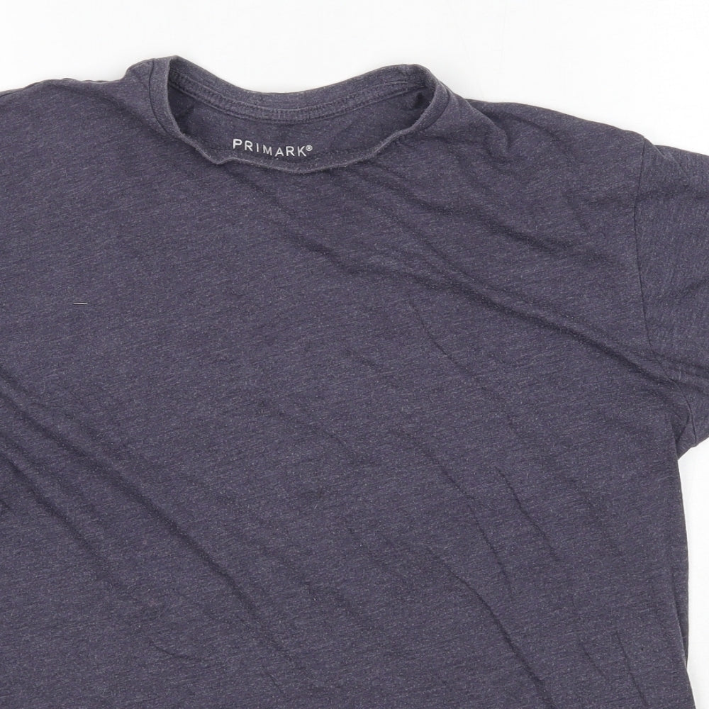 Primark Mens Grey  Cotton  T-Shirt Size S Round Neck